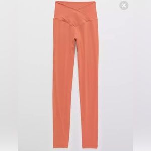 Aerie crossover leggings orange/coral